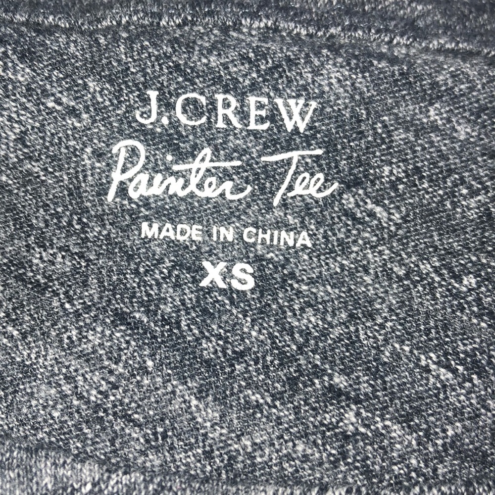 J Crew Grey Painter Long sleeve tee - Picture 3 of 3